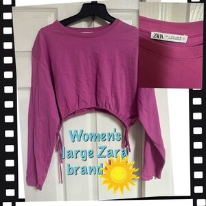 Zara Women's Fuchsia Crop Top